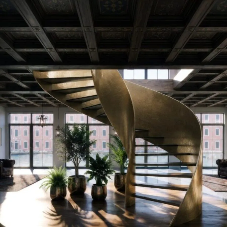 Scala elicoidale di design su misura