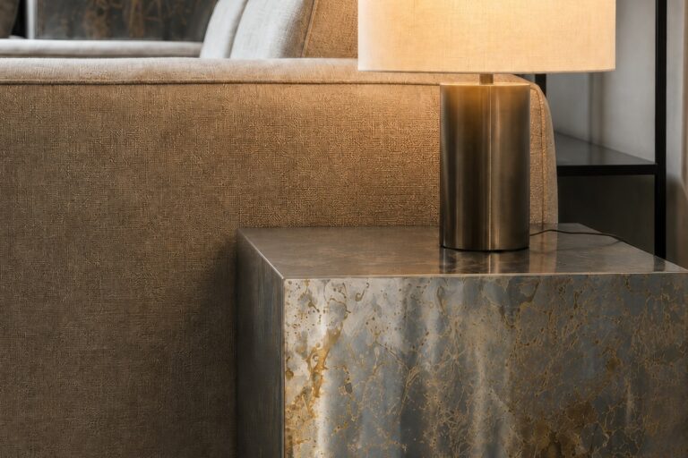 Oxidized stainless steel for interior design: applications, finishes and how to use it to enhance contemporary projects